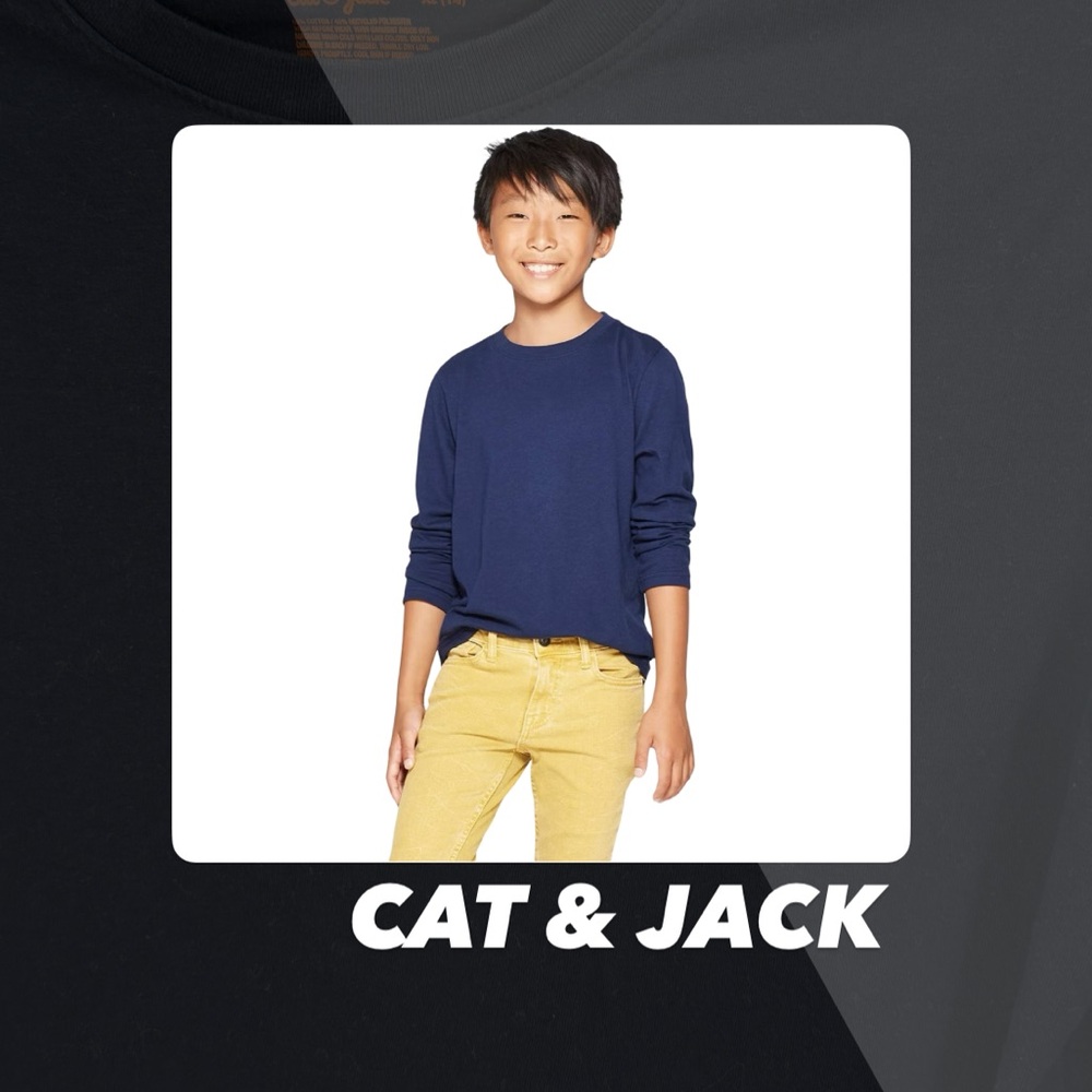 EUC Cat & Jack Blue Long Sleeve Tee Shirt